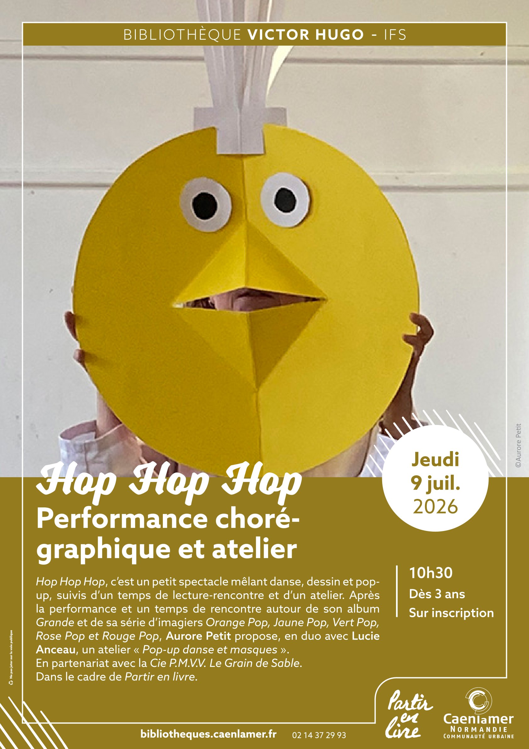 Hop hop hop : performance choré-graphique et atelier le 9 juillet à 10h30