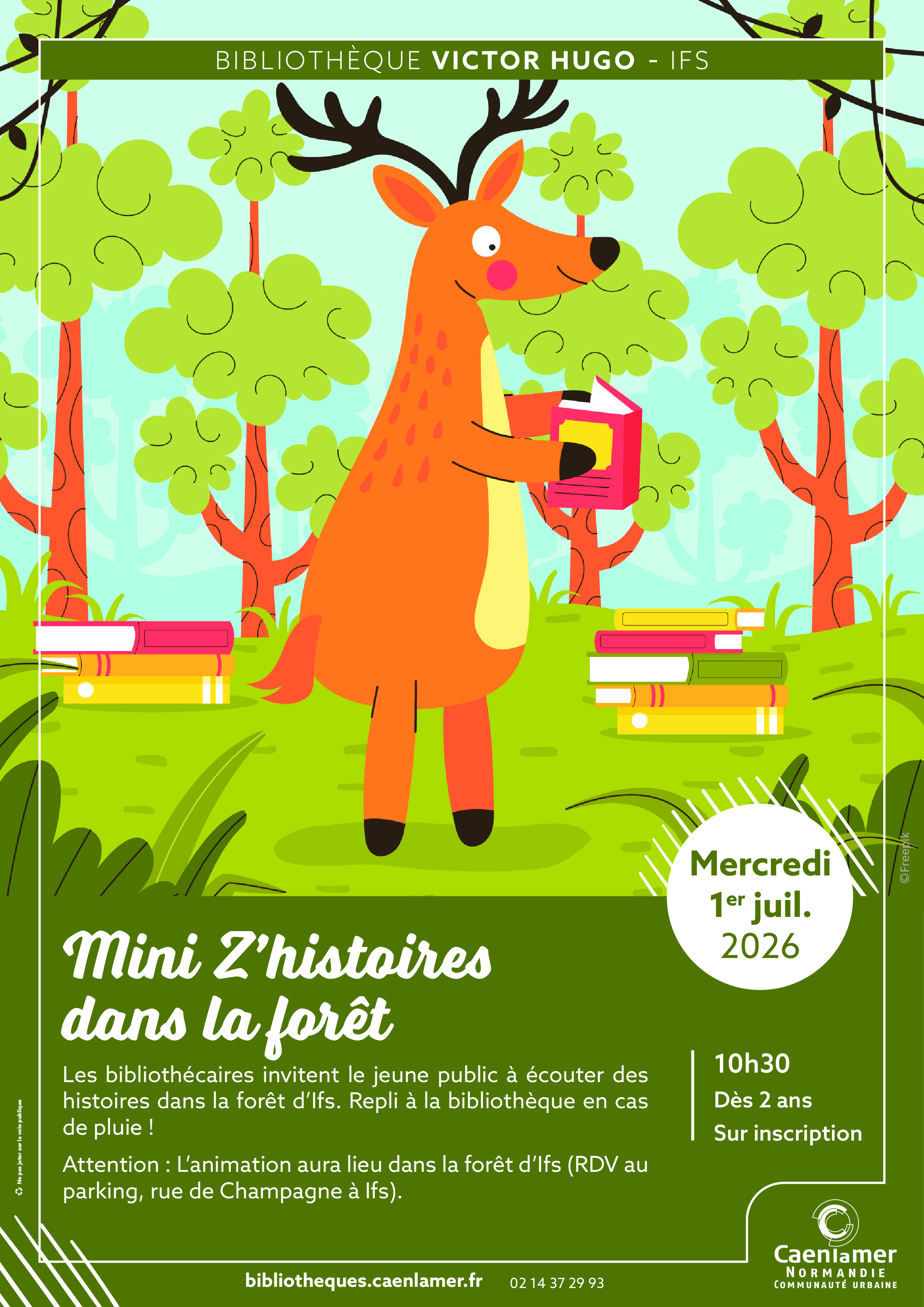 mini z'histoires dans la forêt 1er juillet 2026 à 10h30