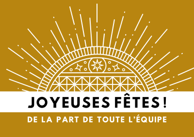 Joyeuses fêtes de la part de toute l'équipe