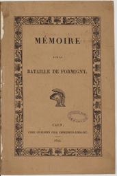 Mémoire historique sur la bataille de Formigny | Lambert, Charles Edouard (1794-1870)