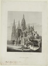 Vue générale de la cathédrale de Bayeux | Durau (18..?-18..? ; graveur)