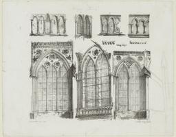 Dix détails architecturaux de la cathédrale de Bayeux | Engelmann, Godefroy (1788-1839)