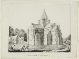 Vue de l'abbaye de Cerisy (Manche) | Engelmann, Godefroy (1788-1839)