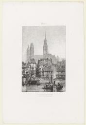 Rouen : Cathédrale Notre-Dame telle qu'elle était avant l'incendie de 1822 | Bonington, Richard Parkes (1802-1828)
