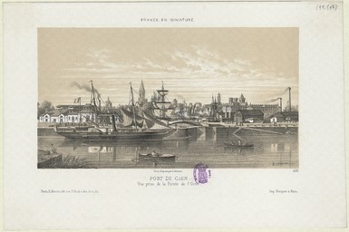 Port de Caen. Vue prise de la Pointe de l'Orne | Lebreton, Louis (1818-1866)