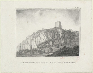 Vue des ruines du chateau de Domfront (Départ[emen]nt de l'Orne) | 