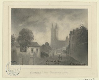Entrée de Caen, route de Villers | Lenourrichel, Constant-Edouard (1803-1869)