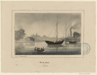 Vue du port de Caen | Lenourrichel, Constant-Edouard (1803-1869)
