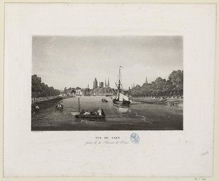 Vue de Caen prise de la Rivière de l'Orne | Garneray, Louis (1783-1857)