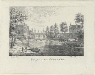 Vue prise sur l'Orne à Caen | Picard, Jean-François (1778-1837)
