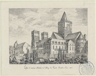 Eglise et maison abbatiale de l'abbaye de Sainte Trinité à Caen (1845) | Samson, G. (17..-18..)