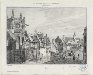 Caen n° 19 [chevet de l'église] St Pierre [et] l'abbaye de la Trinité | Boys, Thomas Schotter (1803-1874)