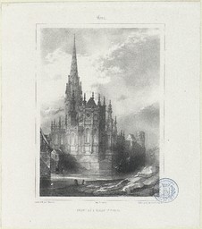 Caen, chevet de l'église St Pierre | Mansson, Théodore-Henri (1811-1850)