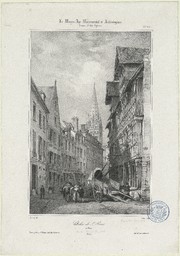 Clocher de St Pierre à Caen [vu de la rue de Geole] | Jacottet, Louis-Julien (1806-1880)