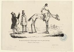 "Vot' cheval avait perdu le course parce qu'il était trop grosse beaucoup" : (portrait d'un cheval trop gras) | Hardel, Aimable-Augustin (1802-1864)