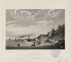 Honfleur : entrée du port | Martens, Frédéric (1809-1875)