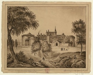 Vue du château de Ham... | Gilet, Jean François Etienne (1769-....)