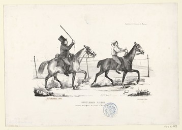Gentlemen riders : souvenirs de l'enfance des courses en Normandie | Hardel, Aimable-Augustin (1802-1864)
