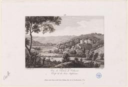 Vue du château de Valmont, département de la Seine-Inférieure | Fortier, Claude-François (1775-1835)