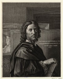 Effigies Nicolai Poussini andelyensis pictoris anno aetatis [...]. Romae anno jubilei 1656 | Poussin, Nicolas (1594-1665)