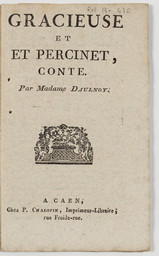 Gracieuse et Percinet, conte. | Aulnoy, Marie-Catherine Le Jumel de Barneville (1650-1705) - baronne d'