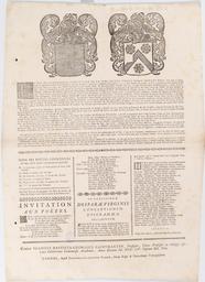 Invitation aux poètes. In... Virginis conceptum epigramma (Palinod 1755) | Saint-Martin, Jean Baptiste Georges