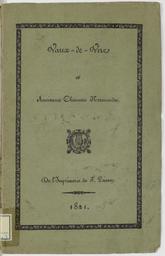Vaux-de-Vire : poète normand de la fin du XIVè siècle, suivis d'un choix d'anciens Vaux-de-Vire, de bacchanales et de chansons poésies normandes soit inédites soit devenues excessivement rares | Basselin, Olivier (13..-1418?)