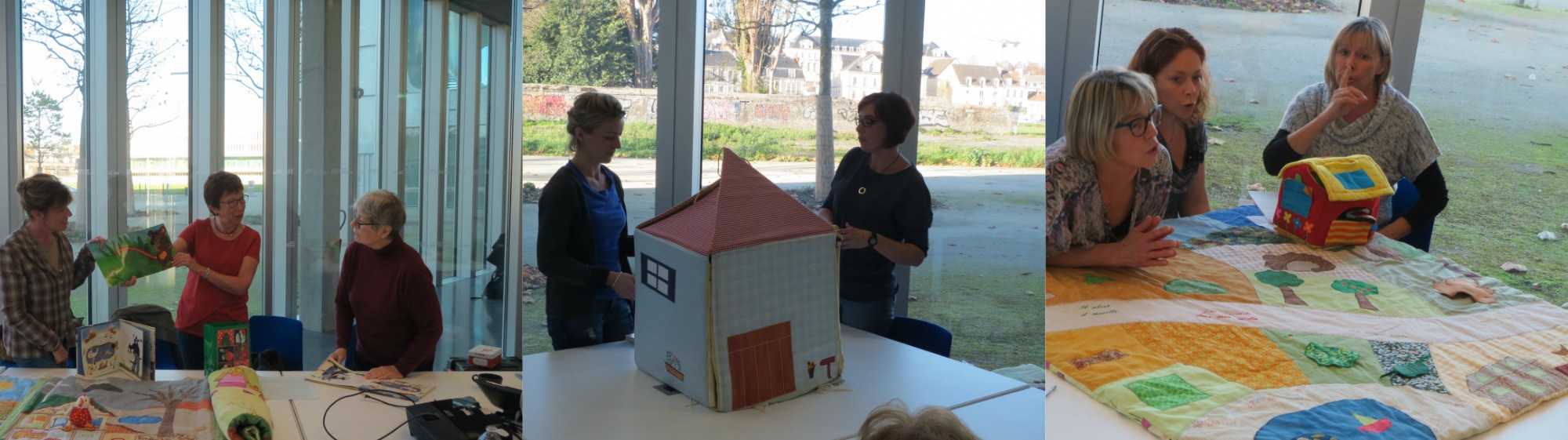 Retour en image des initiations aux tapis de lectures à Caen