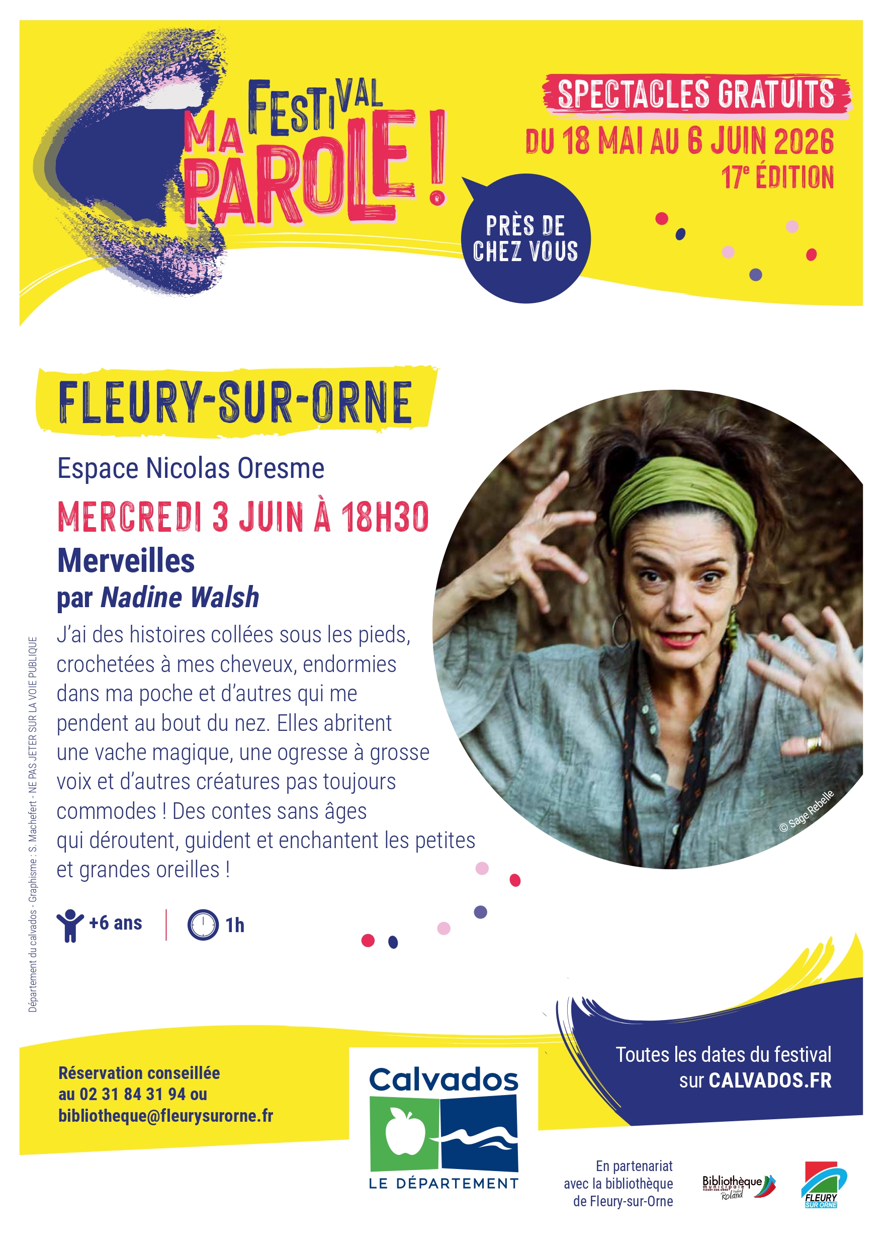 Spectacle "Merveilles" par Nadine Walsh | 