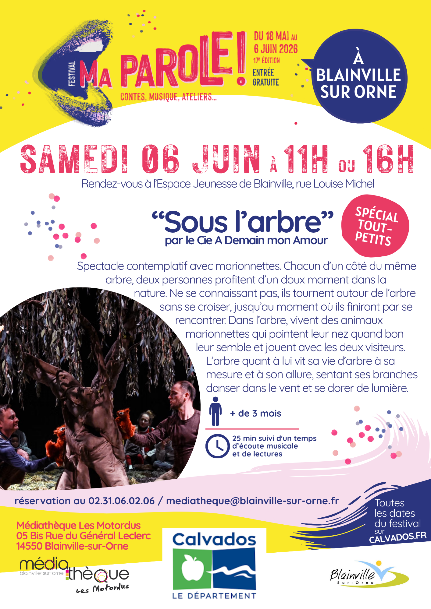 Spectacle “Sous l’arbre”, Cie A Demain mon Amour | 
