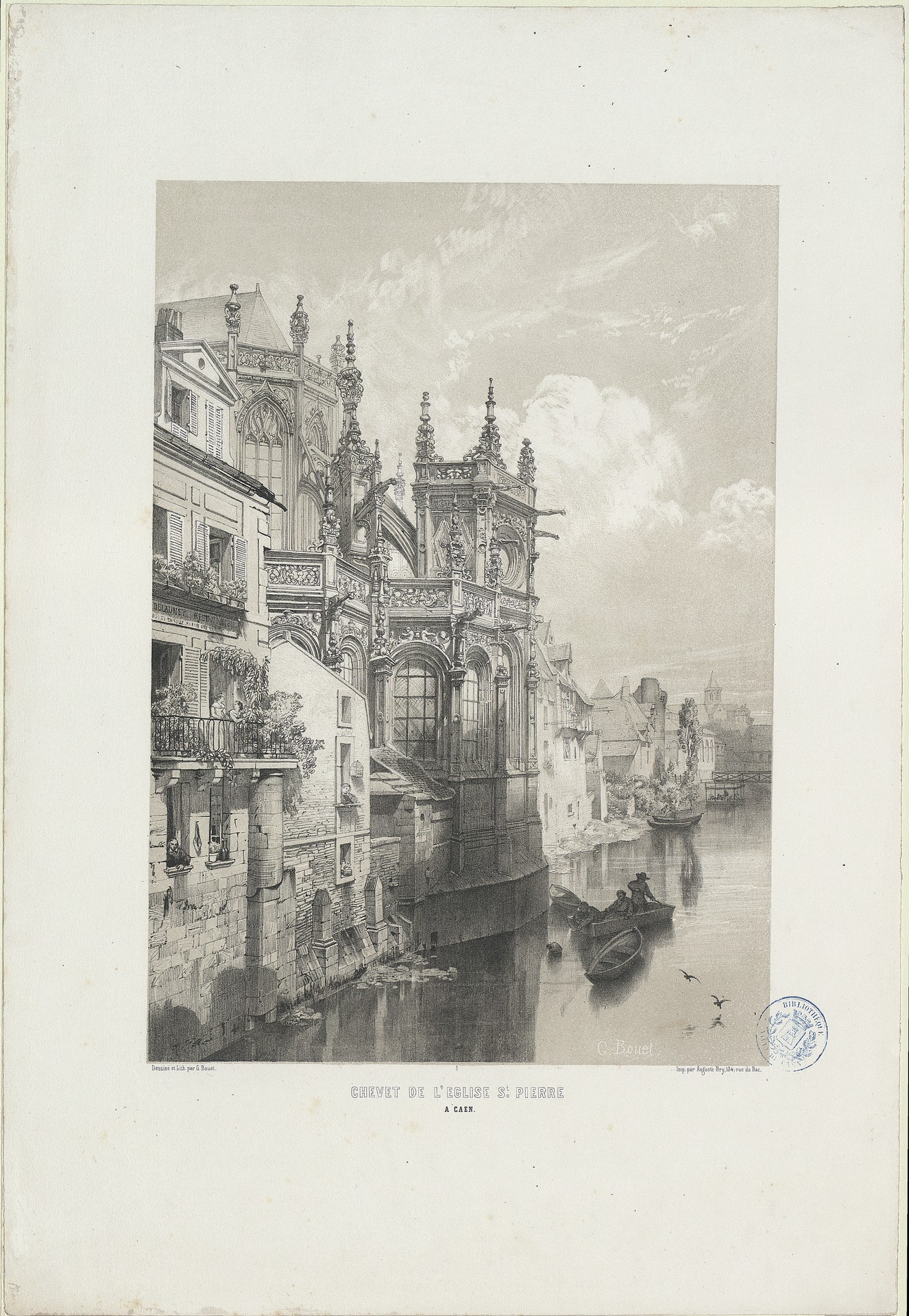 Chevet de l'église Saint-Pierre à Caen - FNI C 288