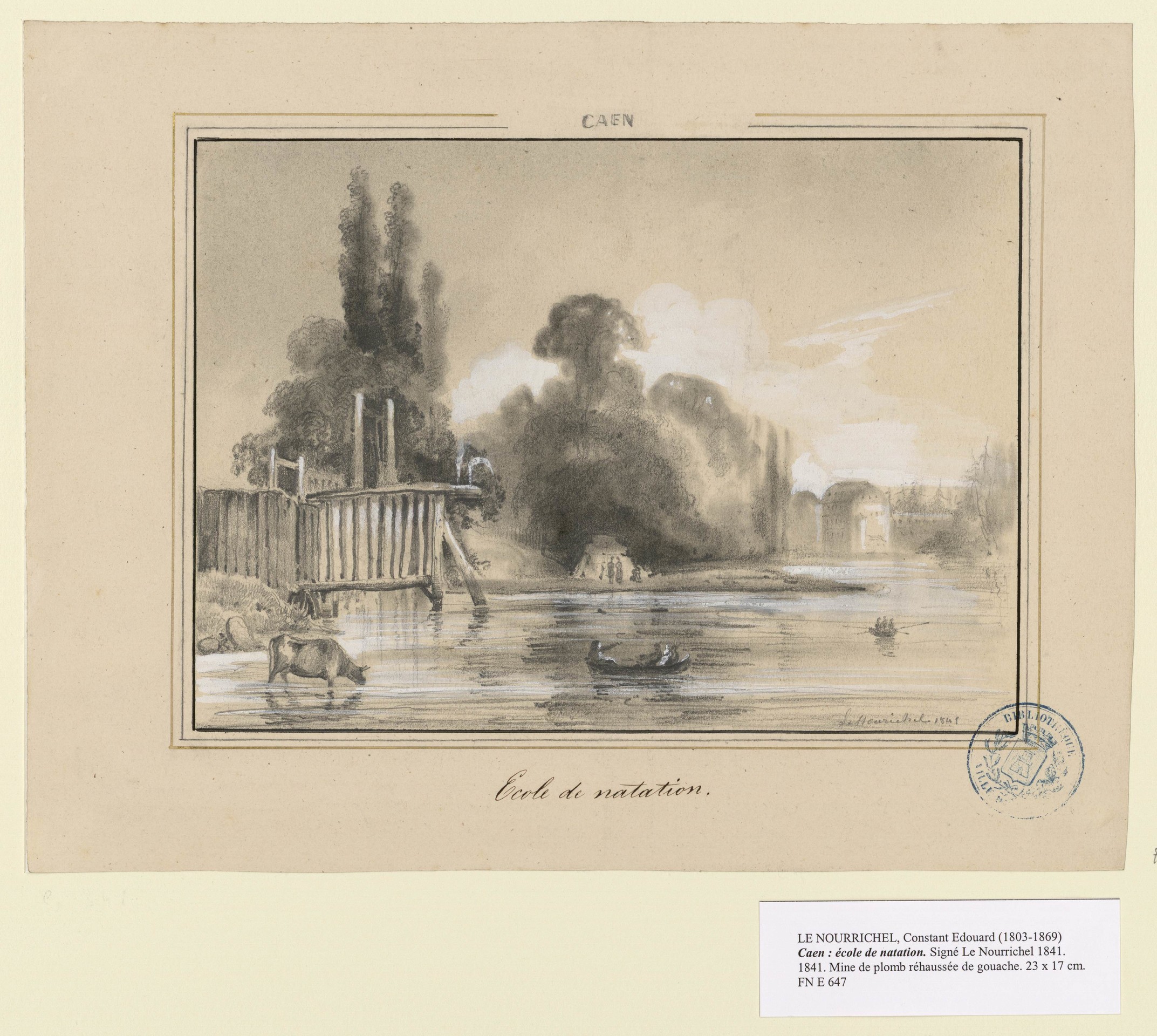 Caen. Ecole de natation / Lenourrichel, 1841 - FNI C 659